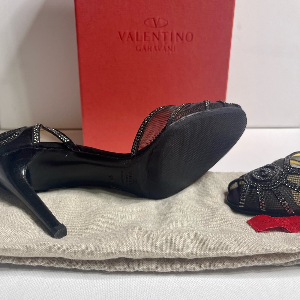 Valentino Diamante Netting D'Orsay Pump - Picture 6 of 11